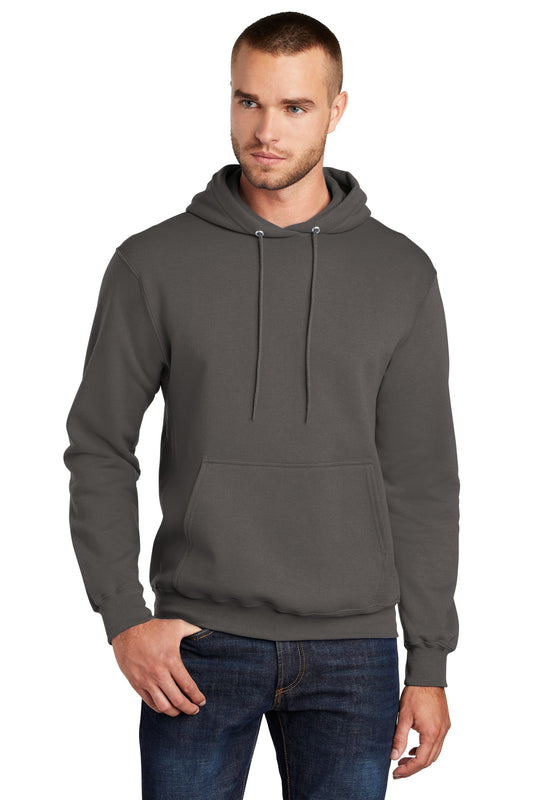 Port & Company Core Fleece Pullover Hooded Sweatshirt. PC78H Charcoal