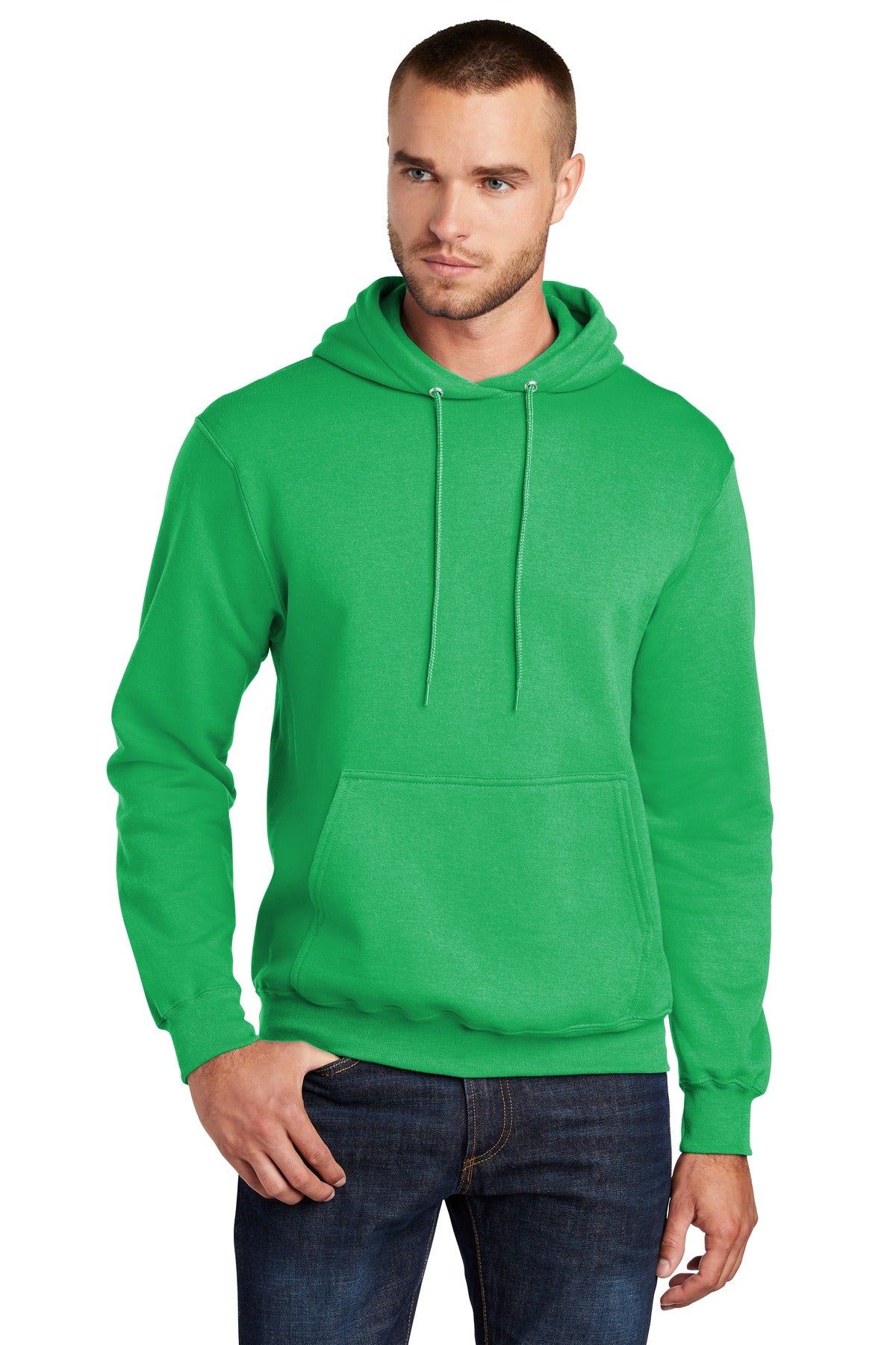 Port & Company Core Fleece Pullover Hooded Sweatshirt. PC78H Clover Green