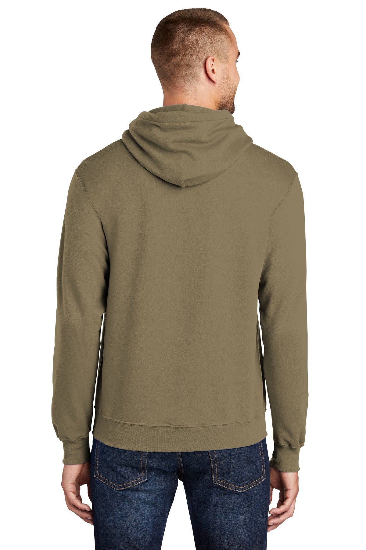 Port & Company Core Fleece Pullover Hooded Sweatshirt. PC78H Coyote Brown