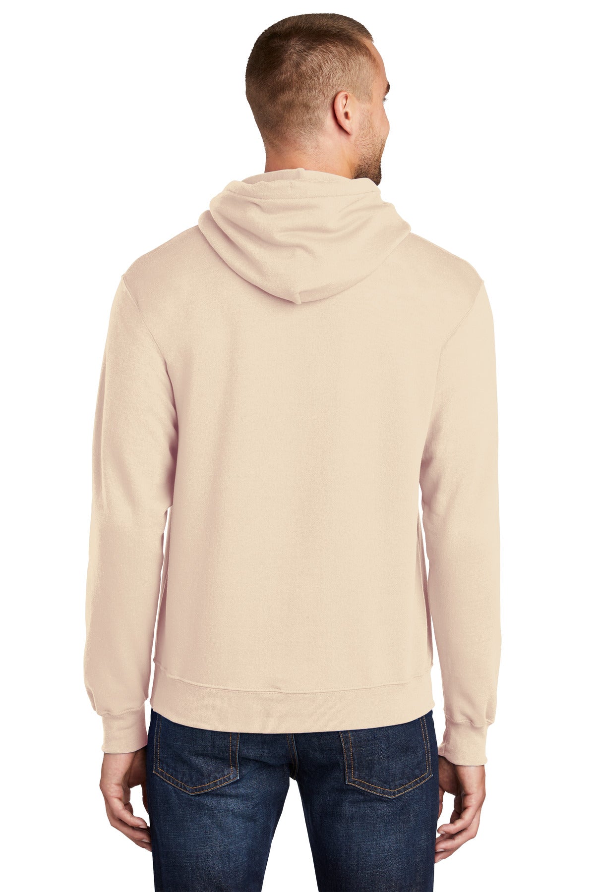 Port & Company Core Fleece Pullover Hooded Sweatshirt. PC78H Creme
