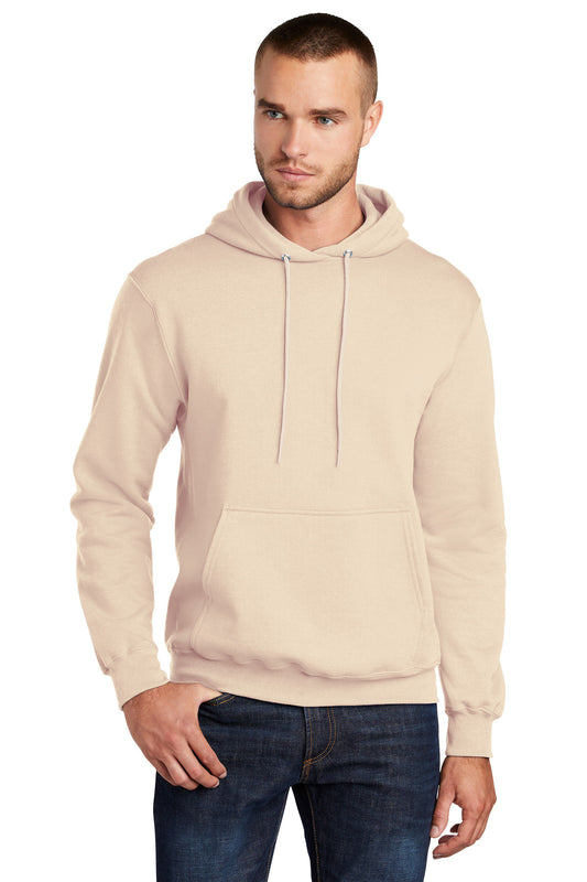 Port & Company Core Fleece Pullover Hooded Sweatshirt. PC78H Creme
