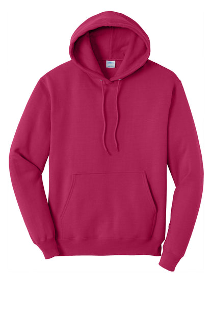 Port & Company Core Fleece Pullover Hooded Sweatshirt. PC78H Flush Pink