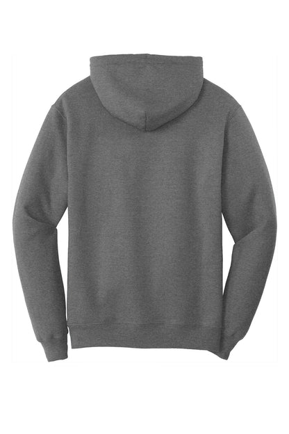 Port & Company Core Fleece Pullover Hooded Sweatshirt. PC78H Graphite Heather