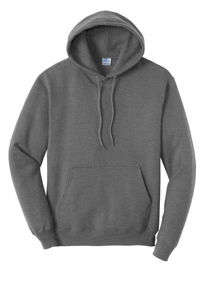 Port & Company Core Fleece Pullover Hooded Sweatshirt. PC78H Graphite Heather