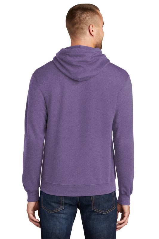 Port & Company Core Fleece Pullover Hooded Sweatshirt. PC78H Heather Purple