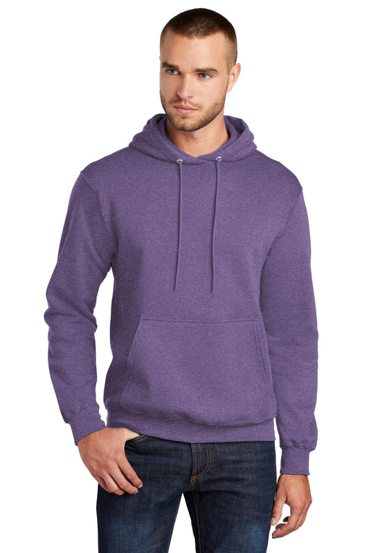 Port & Company Core Fleece Pullover Hooded Sweatshirt. PC78H Heather Purple