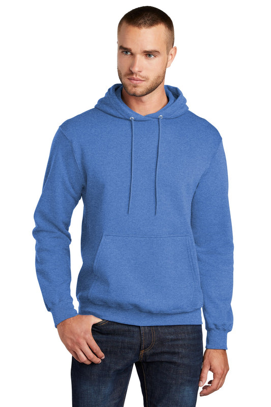 Port & Company Core Fleece Pullover Hooded Sweatshirt. PC78H Heather Royal