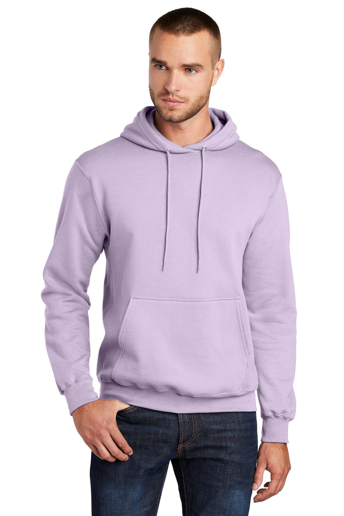 Port & Company Core Fleece Pullover Hooded Sweatshirt. PC78H Lavender