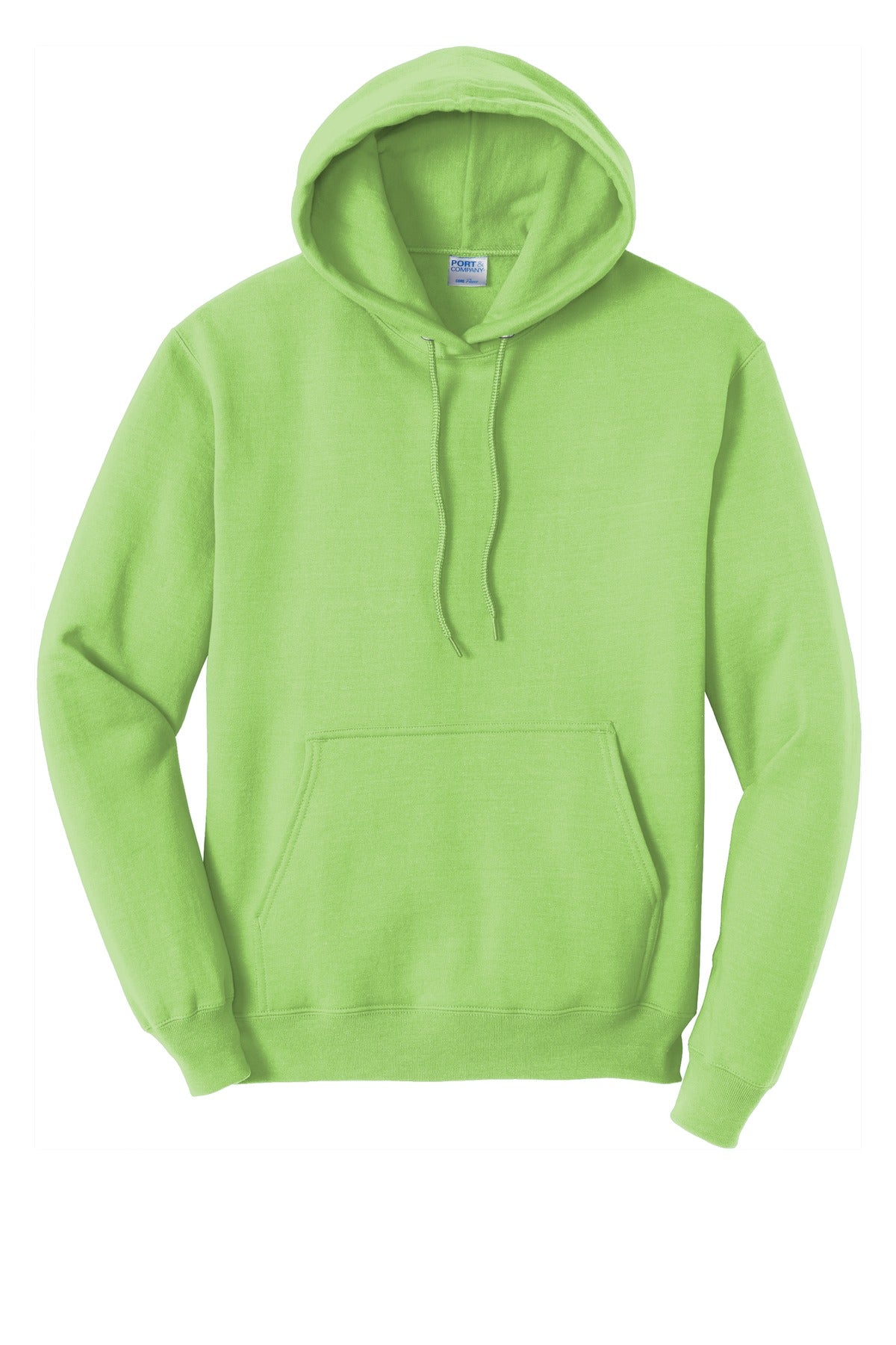 Port & Company Core Fleece Pullover Hooded Sweatshirt. PC78H Lime