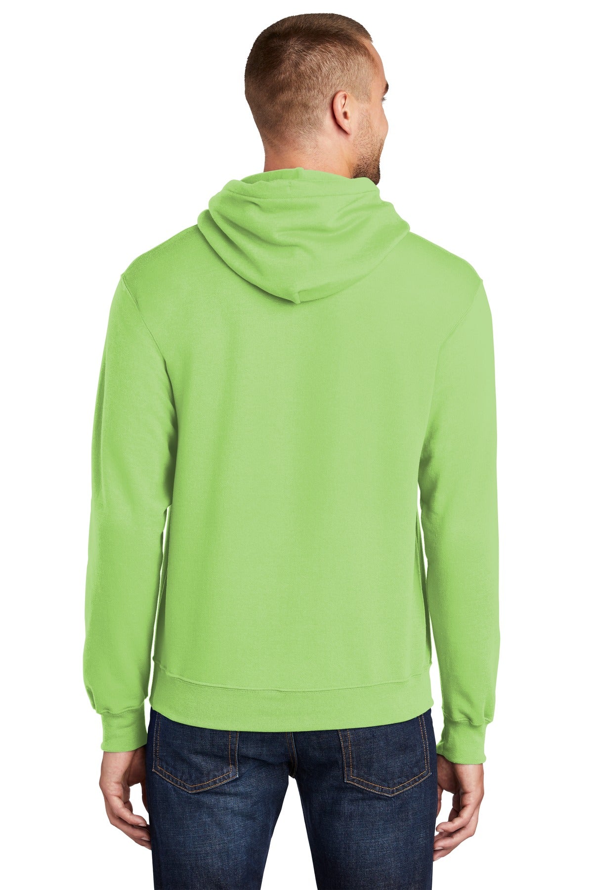 Port & Company Core Fleece Pullover Hooded Sweatshirt. PC78H Lime