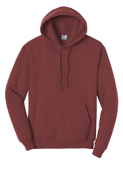 Port & Company Core Fleece Pullover Hooded Sweatshirt. PC78H Maroon