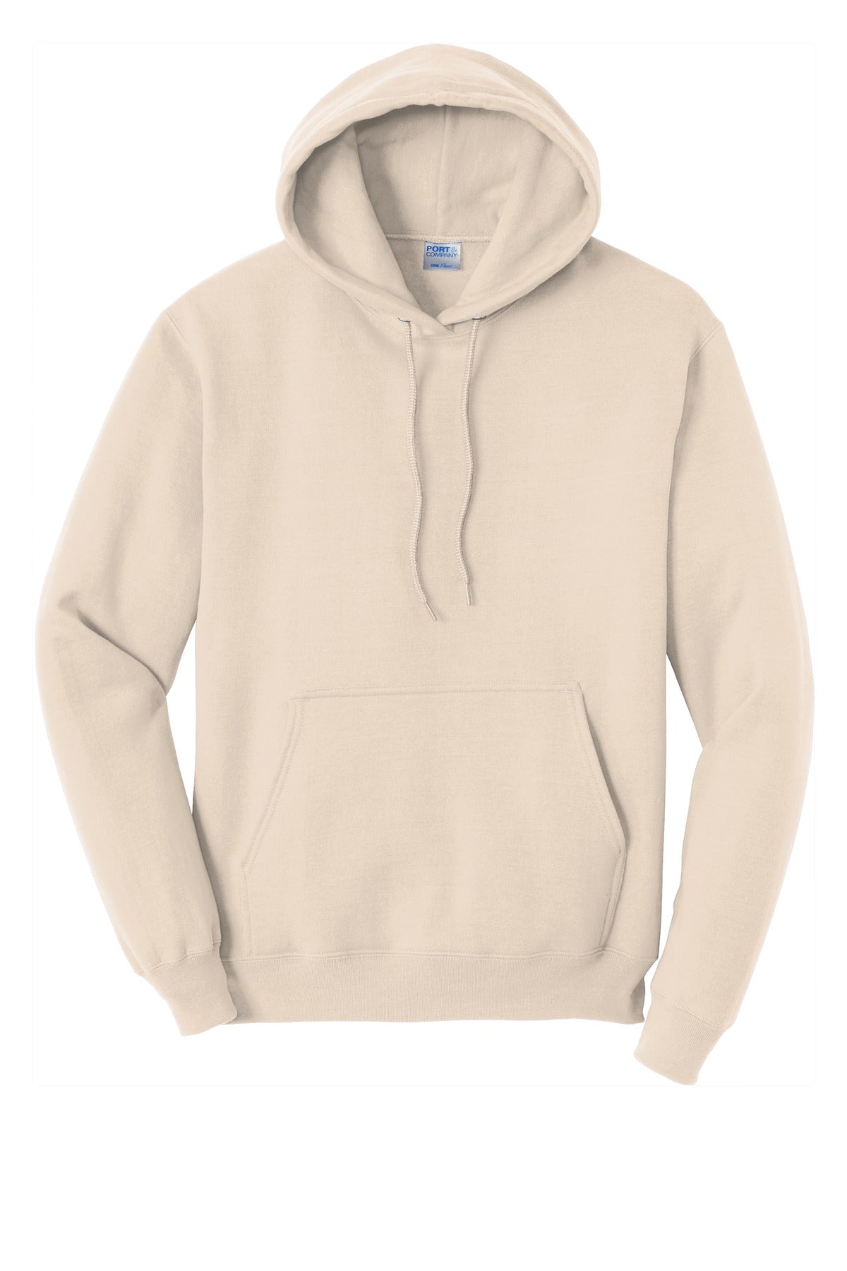 Port & Company Core Fleece Pullover Hooded Sweatshirt. PC78H Natural