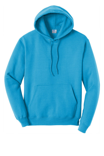 Port & Company Core Fleece Pullover Hooded Sweatshirt. PC78H Neon Blue