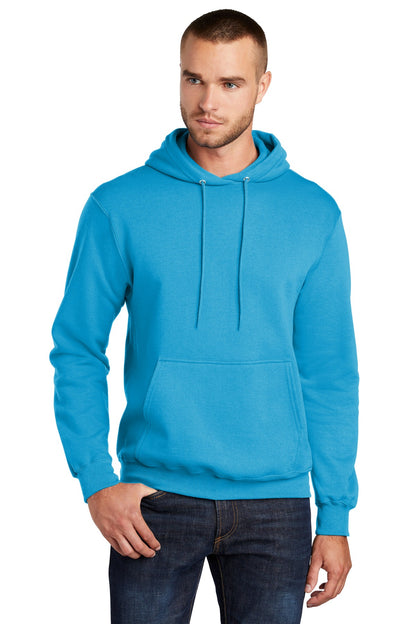 Port & Company Core Fleece Pullover Hooded Sweatshirt. PC78H Neon Blue
