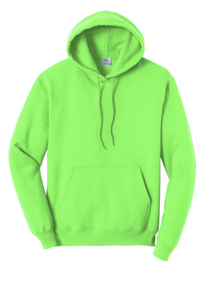 Port & Company Core Fleece Pullover Hooded Sweatshirt. PC78H Neon Green