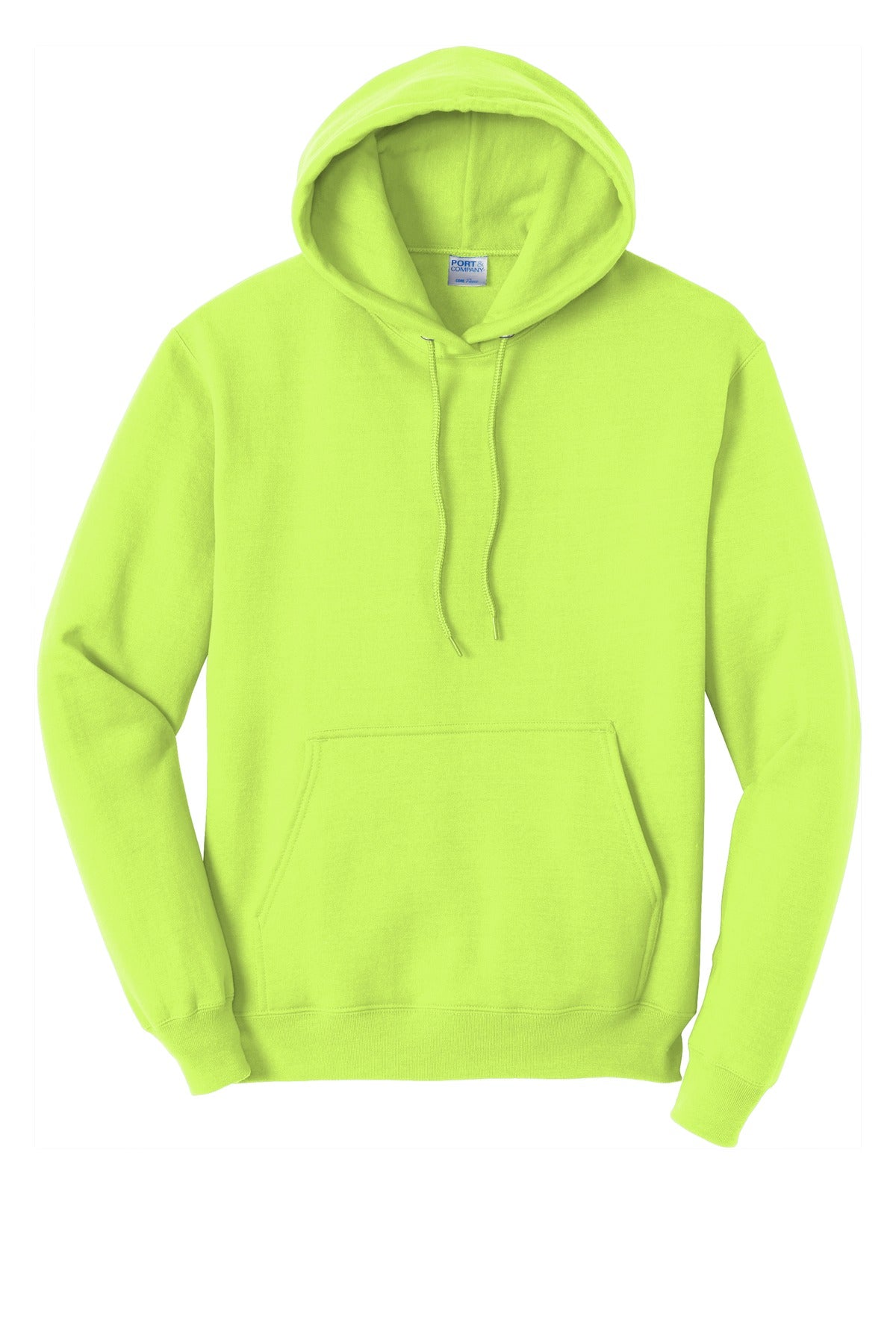 Port & Company Core Fleece Pullover Hooded Sweatshirt. PC78H Neon Yellow