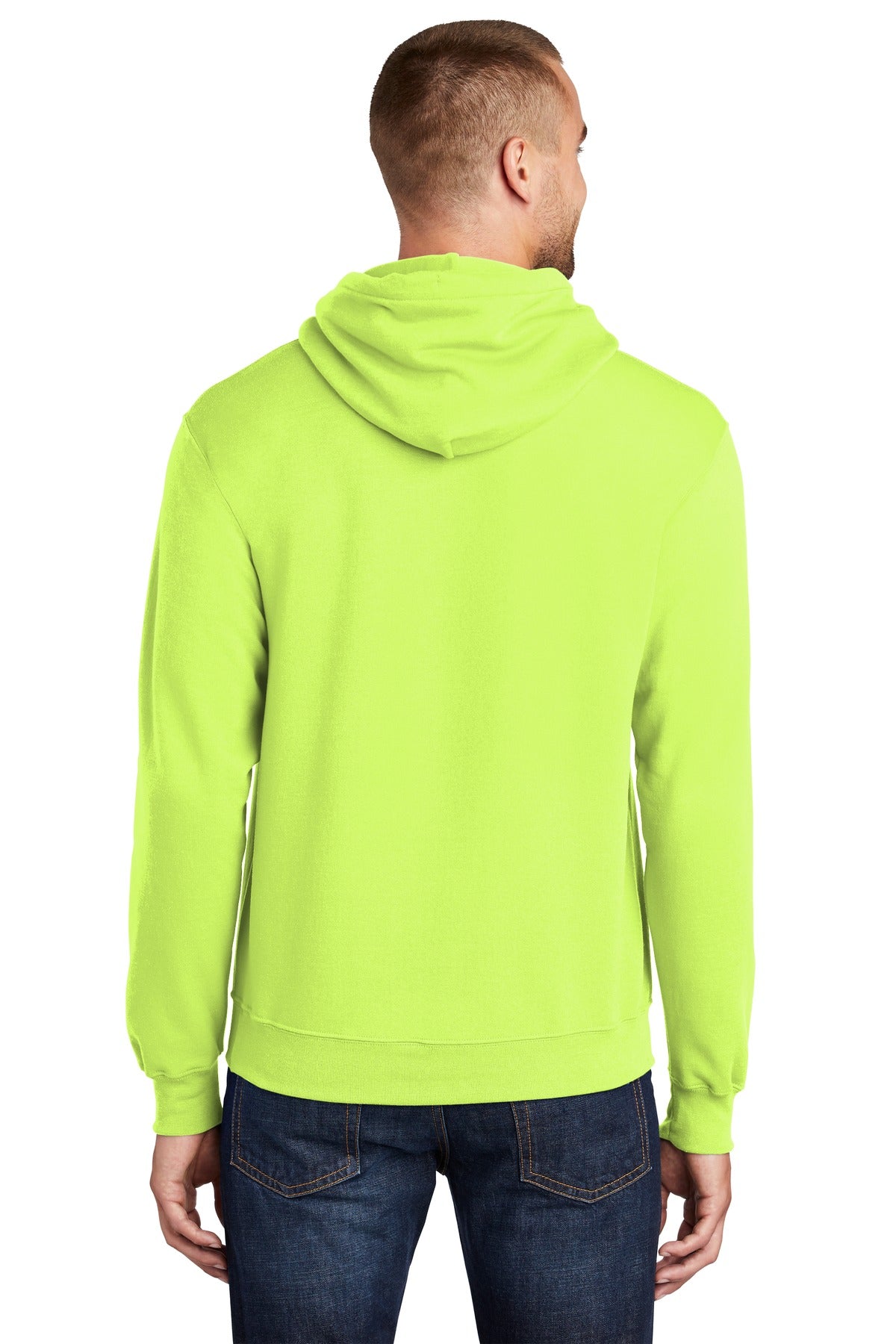 Port & Company Core Fleece Pullover Hooded Sweatshirt. PC78H Neon Yellow