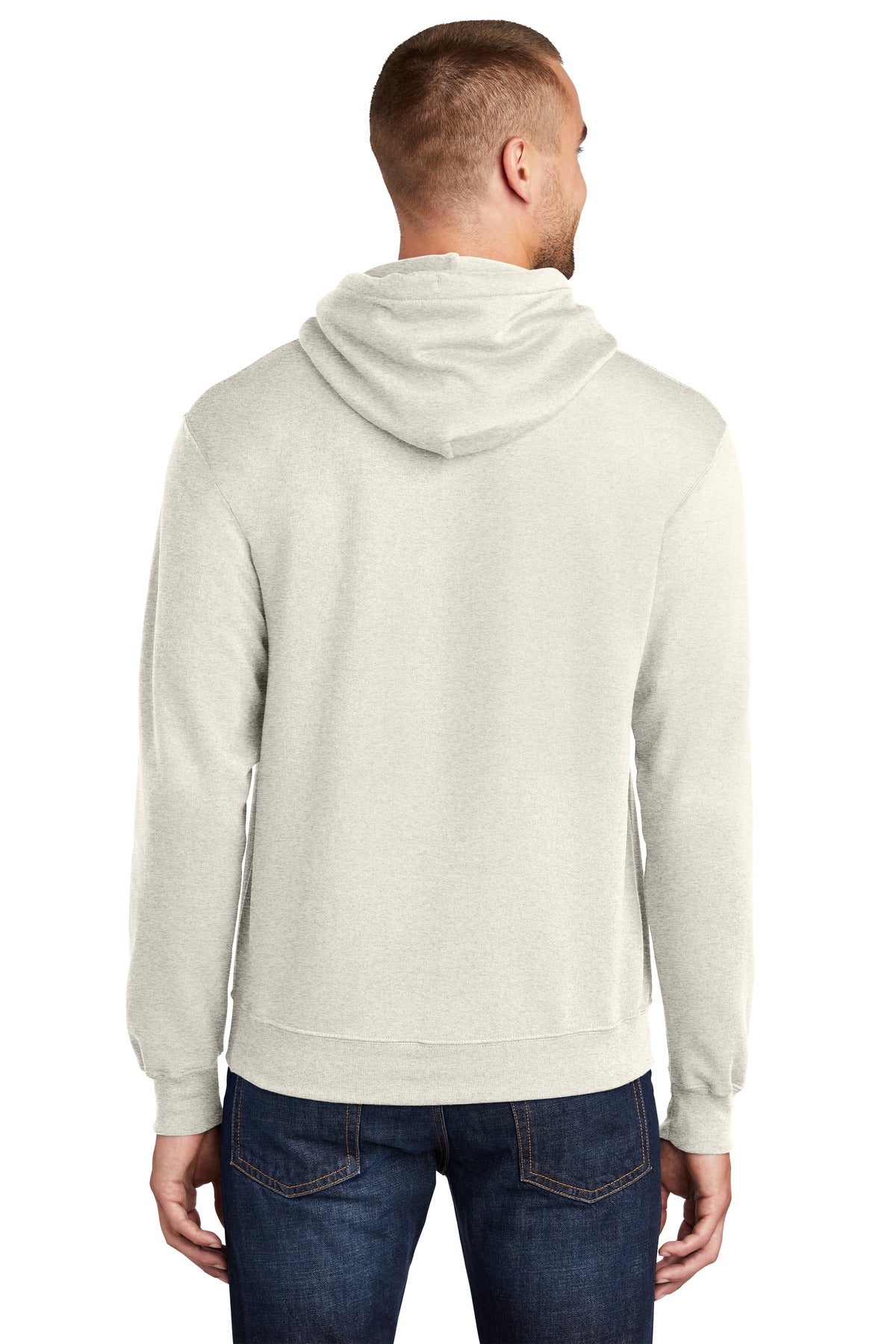 Port & Company Core Fleece Pullover Hooded Sweatshirt. PC78H Oatmeal Heather