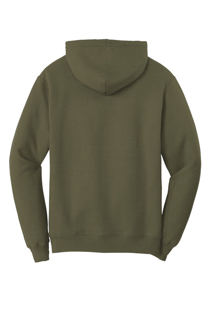 Port & Company Core Fleece Pullover Hooded Sweatshirt. PC78H Olive Drab Green