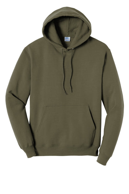 Port & Company Core Fleece Pullover Hooded Sweatshirt. PC78H Olive Drab Green