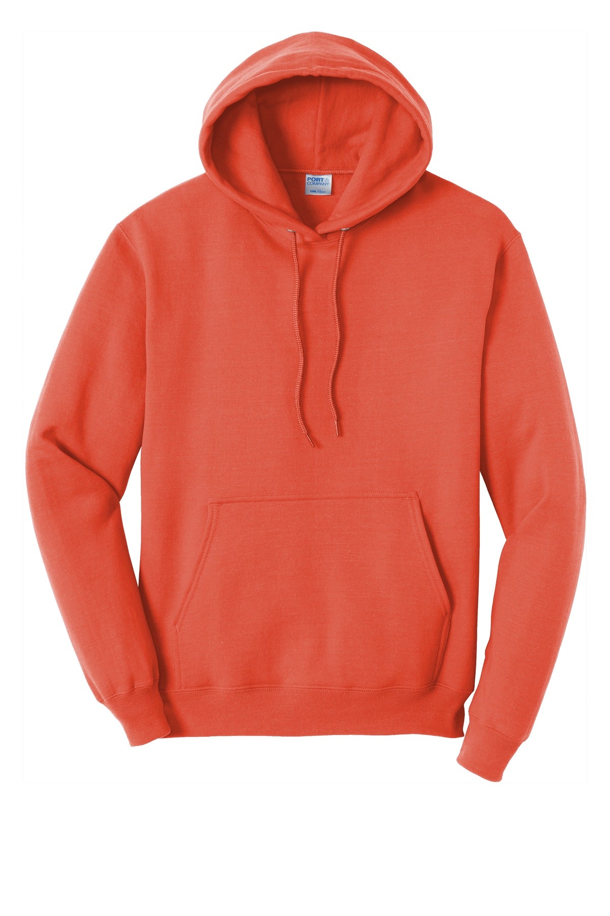 Port & Company Core Fleece Pullover Hooded Sweatshirt. PC78H Orange