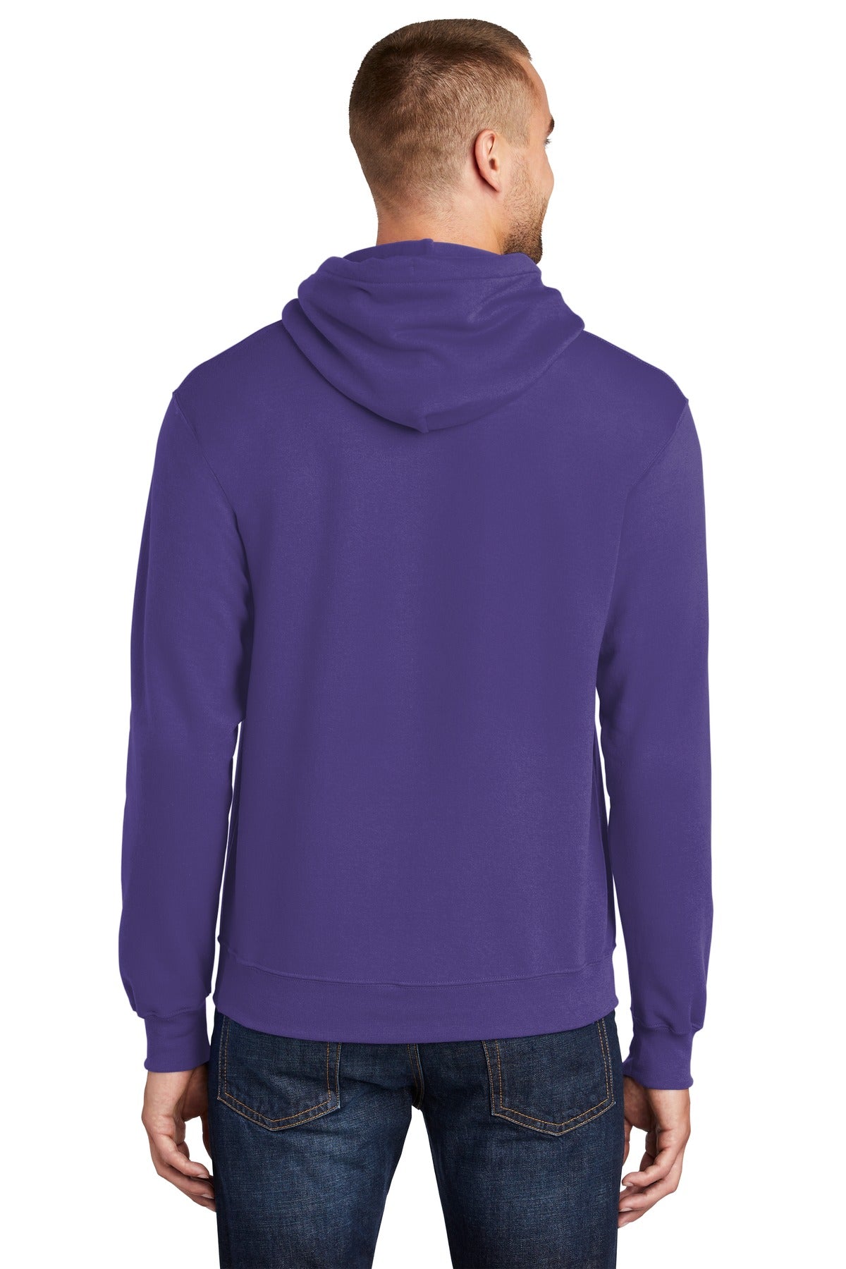 Port & Company Core Fleece Pullover Hooded Sweatshirt. PC78H Purple