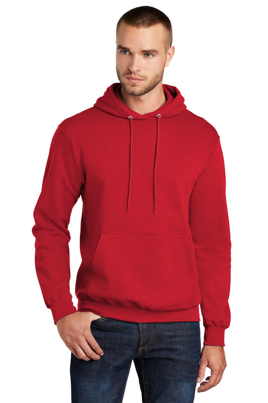 Port & Company Core Fleece Pullover Hooded Sweatshirt. PC78H Red