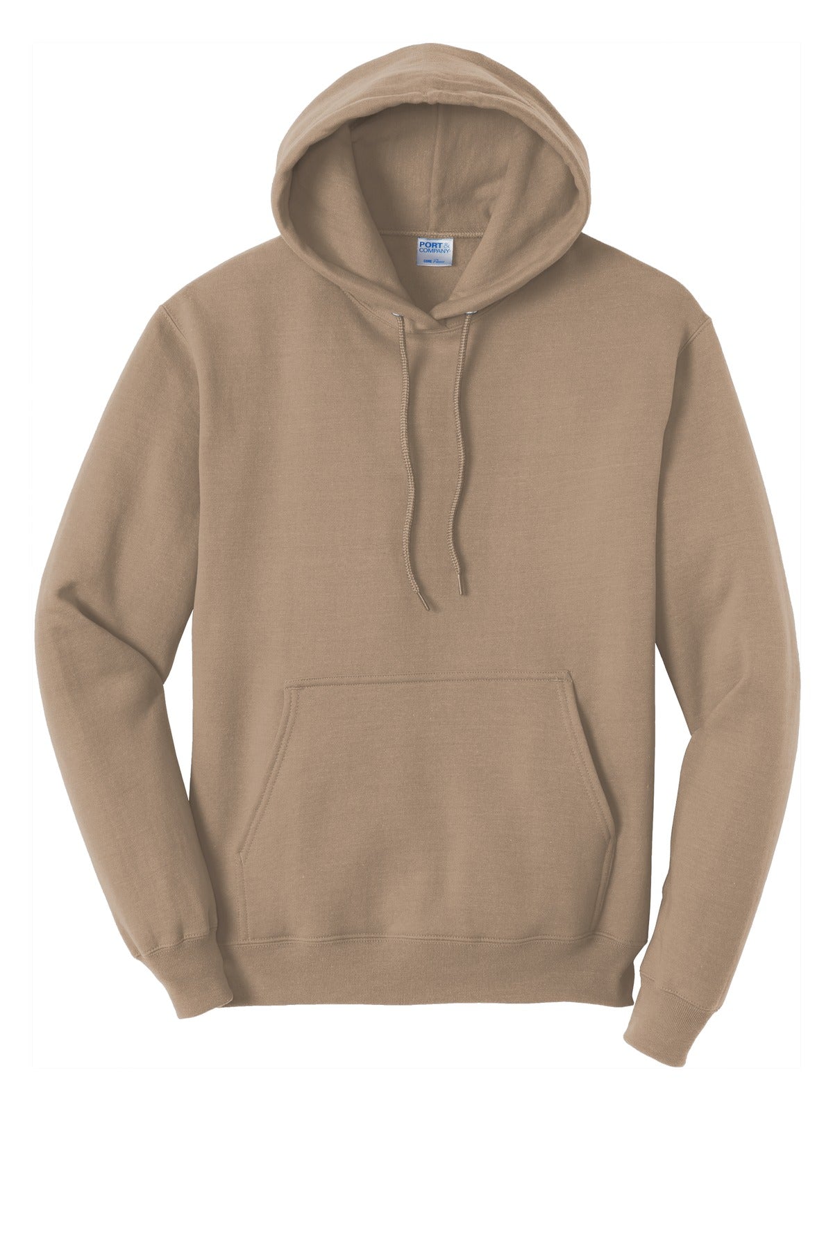 Port & Company Core Fleece Pullover Hooded Sweatshirt. PC78H Sand