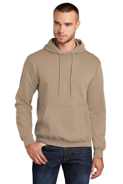 Port & Company Core Fleece Pullover Hooded Sweatshirt. PC78H Sand
