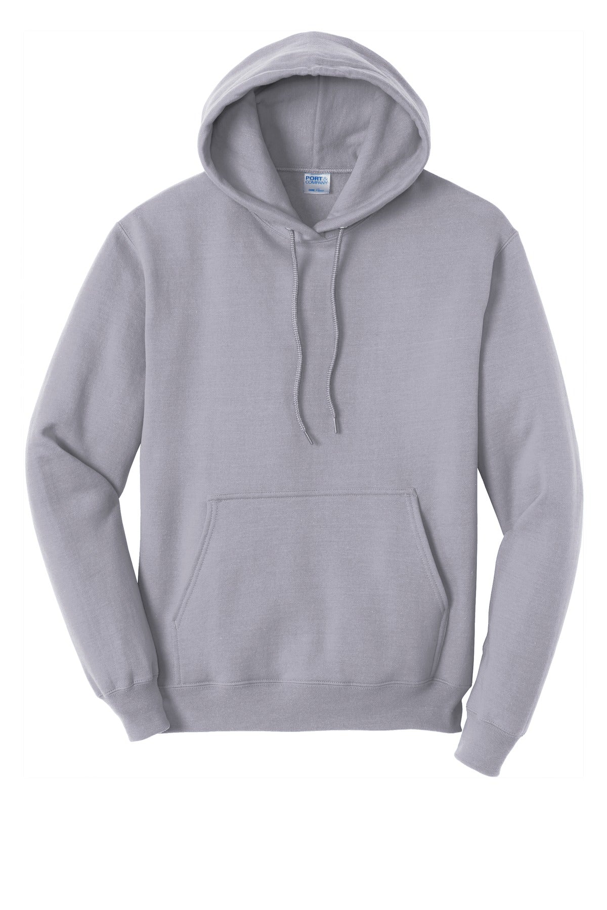 Port & Company Core Fleece Pullover Hooded Sweatshirt. PC78H Silver