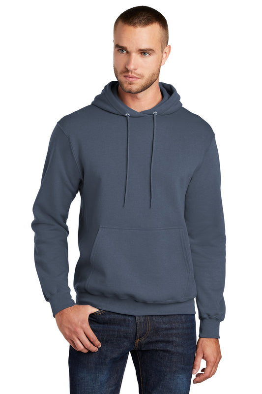 Port & Company Core Fleece Pullover Hooded Sweatshirt. PC78H Steel Blue