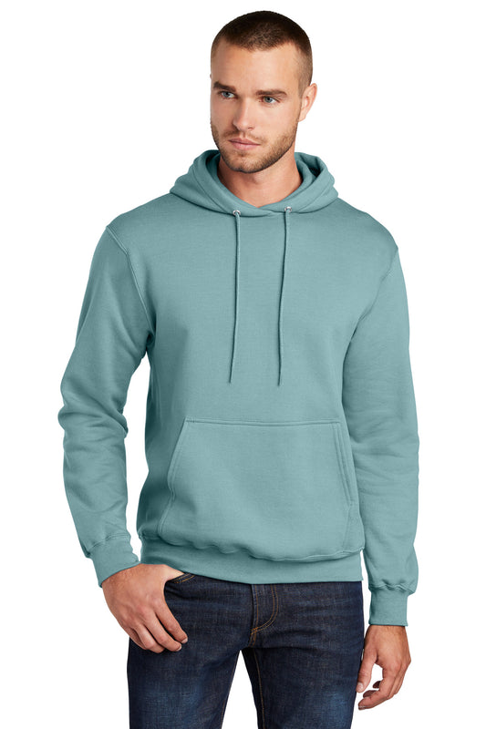 Port & Company Core Fleece Pullover Hooded Sweatshirt. PC78H Stonewashed Blue