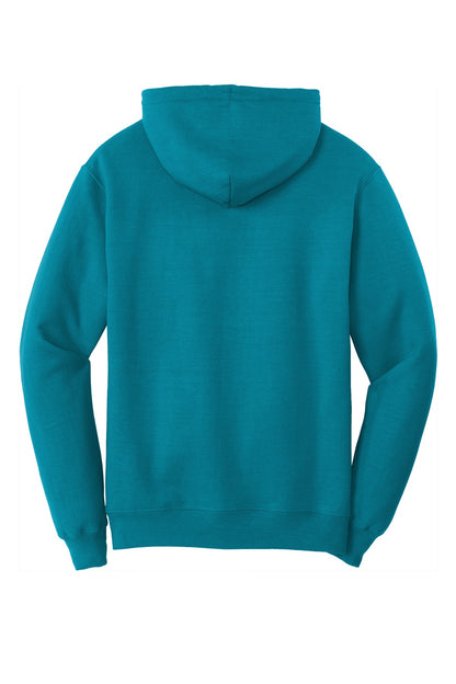 Port & Company Core Fleece Pullover Hooded Sweatshirt. PC78H Teal