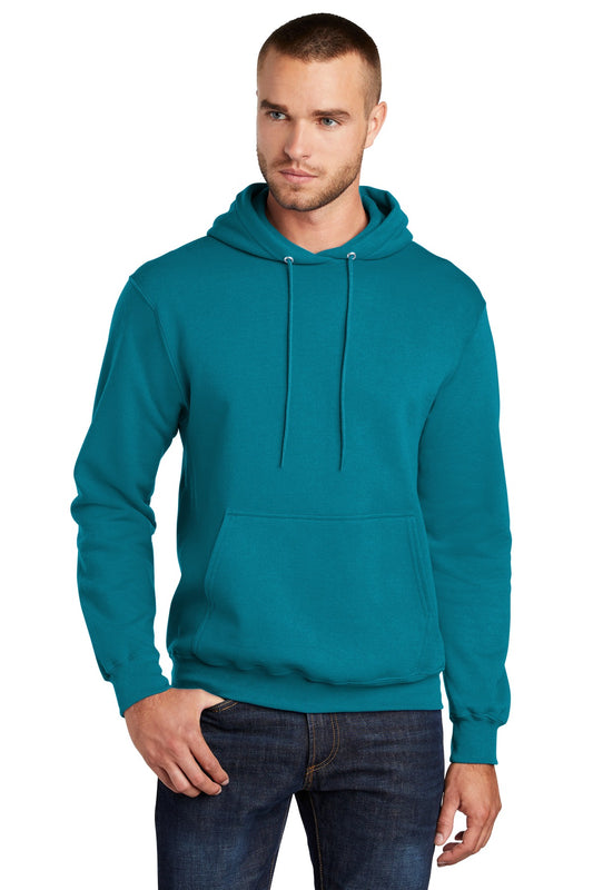 Port & Company Core Fleece Pullover Hooded Sweatshirt. PC78H Teal