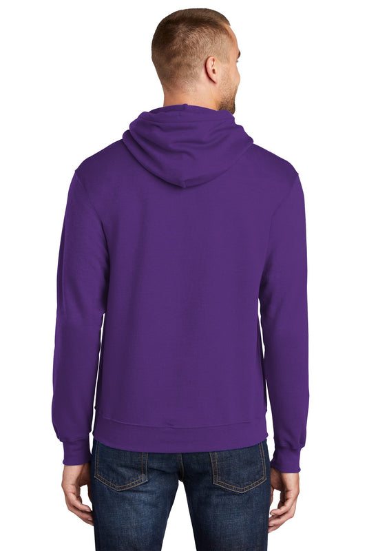 Port & Company Core Fleece Pullover Hooded Sweatshirt. PC78H Team Purple