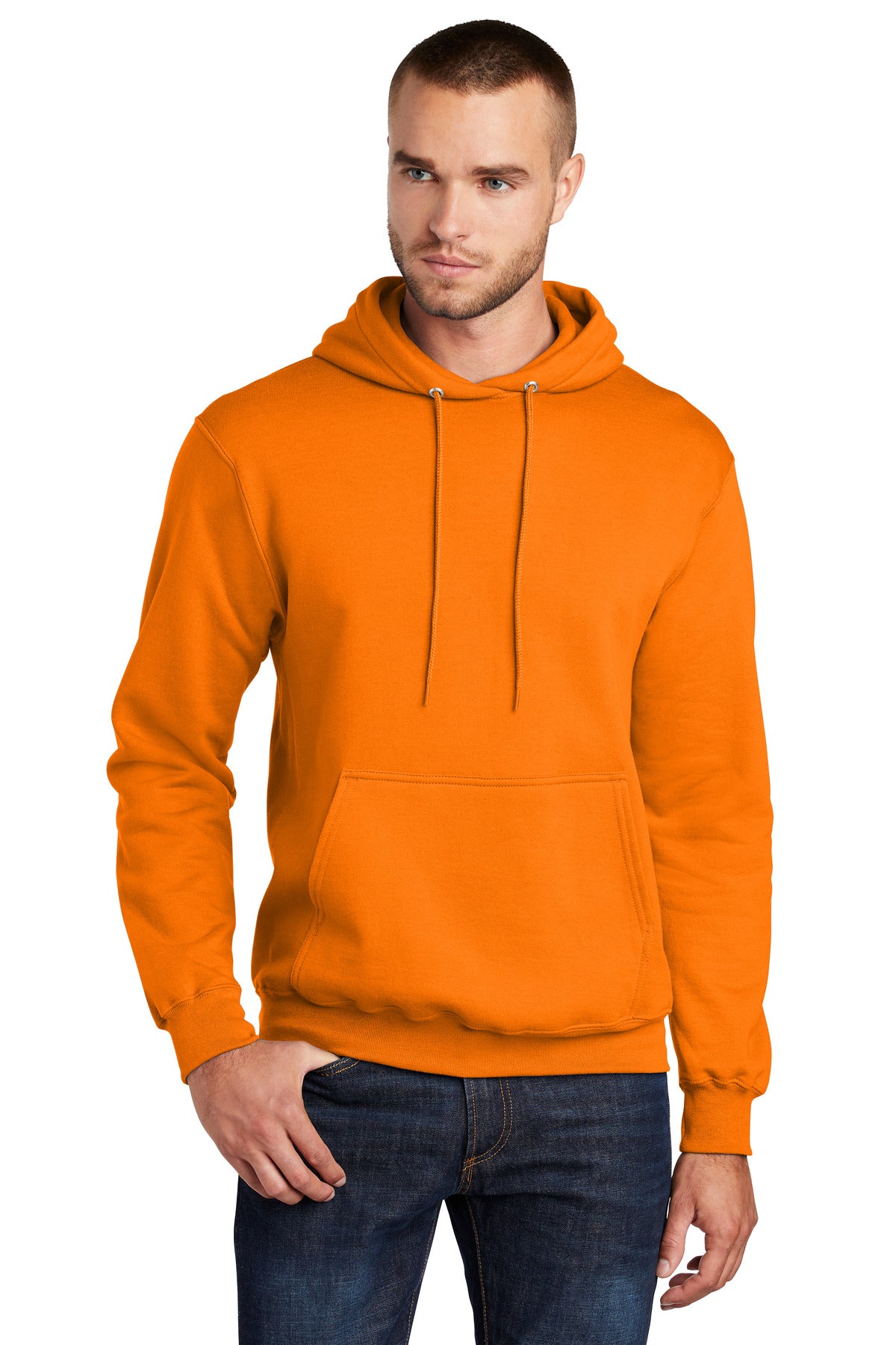 Port & Company Core Fleece Pullover Hooded Sweatshirt. PC78H Tennessee Orange