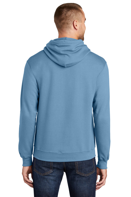 Port & Company Core Fleece Pullover Hooded Sweatshirt. PC78H Tundra Blue