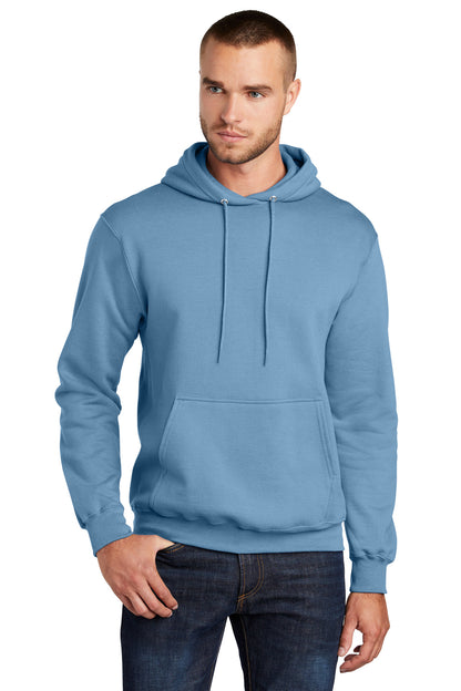 Port & Company Core Fleece Pullover Hooded Sweatshirt. PC78H Tundra Blue