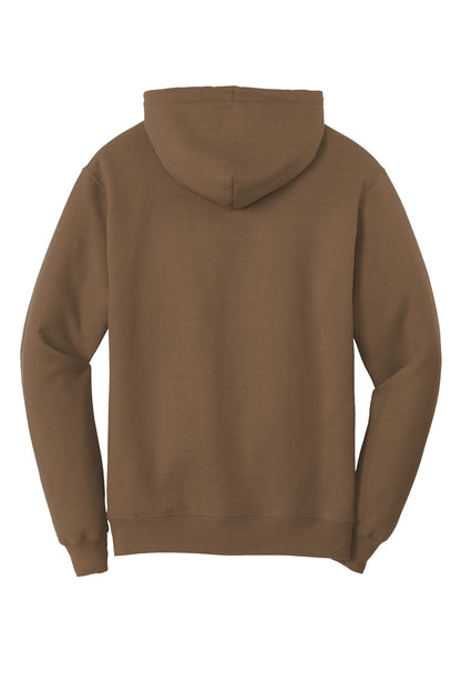 Port & Company Core Fleece Pullover Hooded Sweatshirt. PC78H Woodland Brown