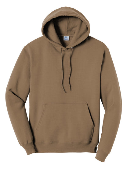 Port & Company Core Fleece Pullover Hooded Sweatshirt. PC78H Woodland Brown