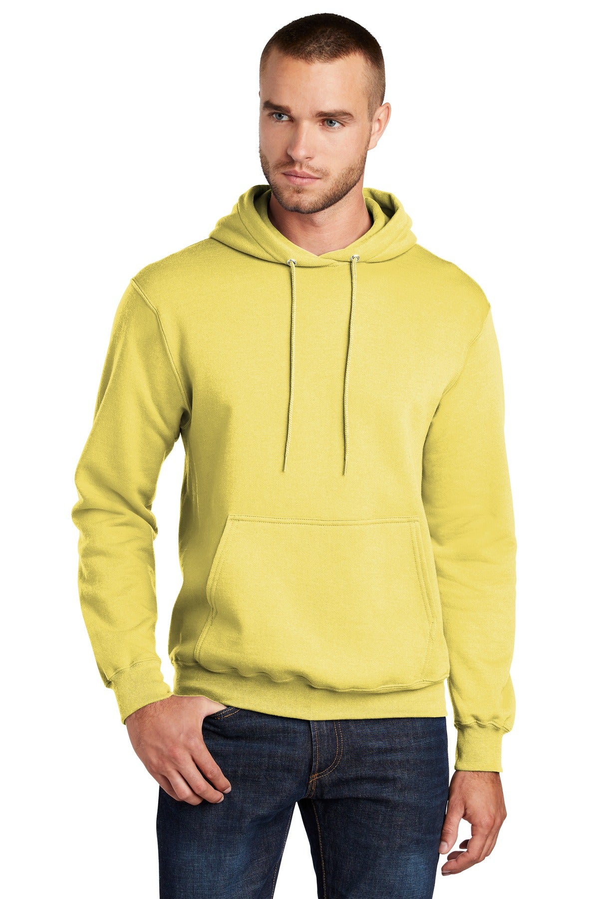 Port & Company Core Fleece Pullover Hooded Sweatshirt. PC78H Yellow