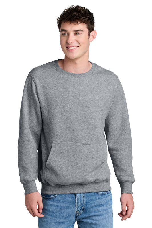 Port & Company Core Fleece Crewneck Pocket Sweatshirt PC78PKT Athletic Heather