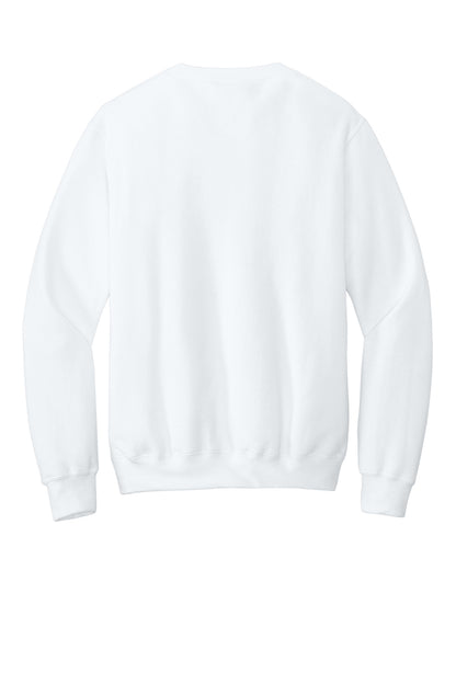 Port & Company Core Fleece Crewneck Pocket Sweatshirt PC78PKT White