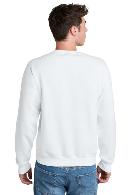 Port & Company Core Fleece Crewneck Pocket Sweatshirt PC78PKT White