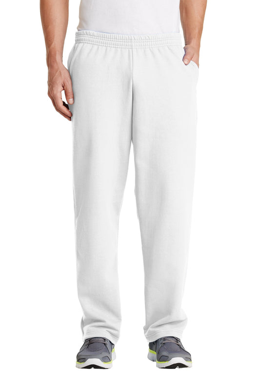 Port & Company Core Fleece Sweatpant with Pockets. PC78P White