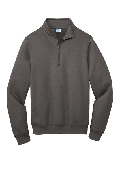 Port & Company  Core Fleece 1/4-Zip Pullover Sweatshirt PC78Q Charcoal