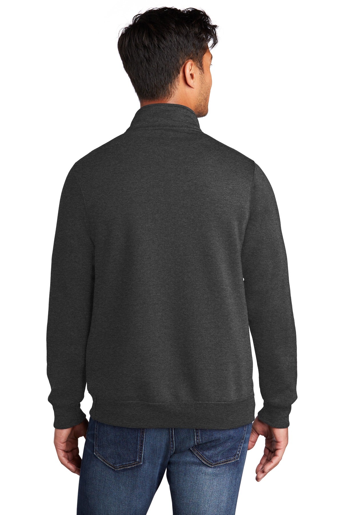 Port & Company  Core Fleece 1/4-Zip Pullover Sweatshirt PC78Q Dark Heather Grey