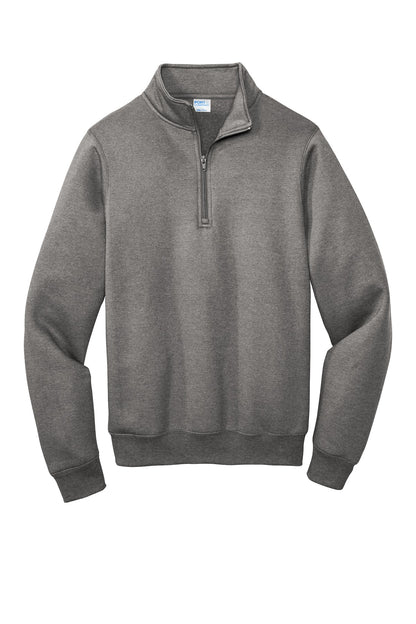 Port & Company  Core Fleece 1/4-Zip Pullover Sweatshirt PC78Q Graphite Heather
