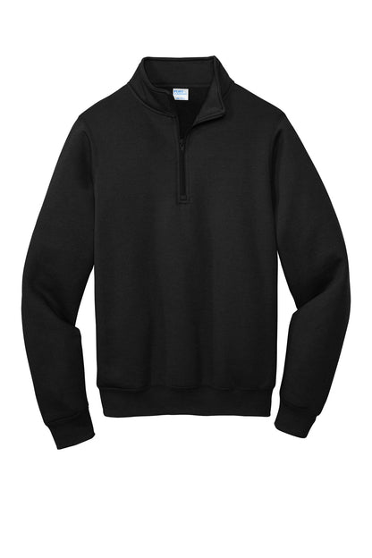 Port & Company  Core Fleece 1/4-Zip Pullover Sweatshirt PC78Q Jet Black