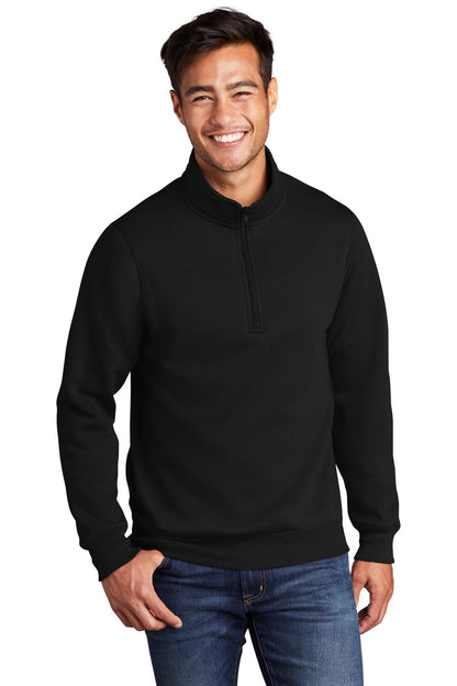 Port & Company  Core Fleece 1/4-Zip Pullover Sweatshirt PC78Q Jet Black